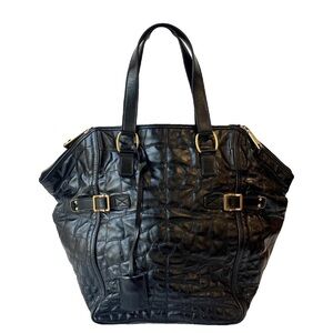 Yves Saint Laurent Vintage Black Leather Downtown Medium Shoulder Bag - Rare!